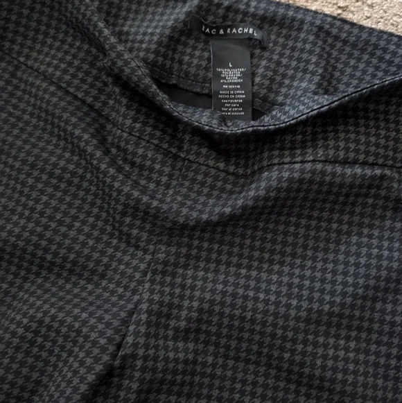 Zac & Rachel Houndstooth Black & Grey Legging/ Stretch Dress Pant - Picture 4 of 6